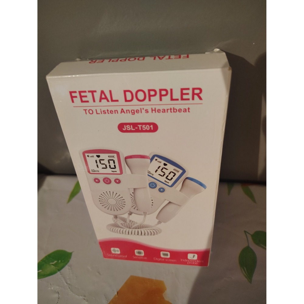 Fetal Doppler JSL-T501 Baby Heartbeat Monitor Pink Digital Screen Sensitive